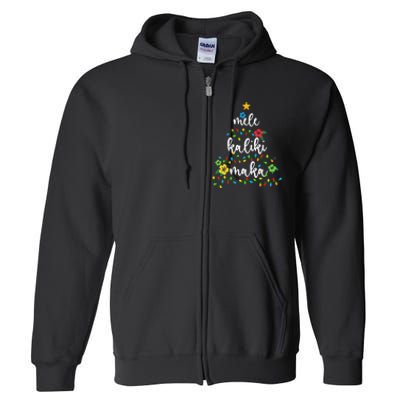 Mele Kalikimaka Hawaiian Merry Christmas Hawaii Full Zip Hoodie