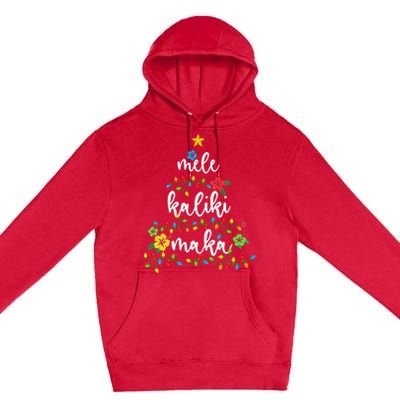 Mele Kalikimaka Hawaiian Merry Christmas Hawaii Premium Pullover Hoodie