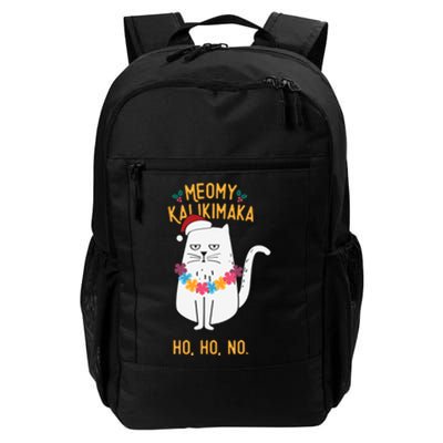 Mele Kalikimaka Hawaiian Santa Christmas Pajamas Cat Lovers Daily Commute Backpack