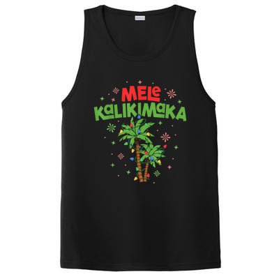 Mele Kalikimaka Hawaiian Christmas Palm Tree Lights Xmas Gift PosiCharge Competitor Tank