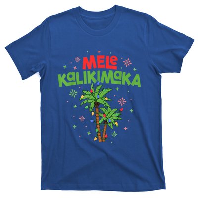 Mele Kalikimaka Hawaiian Christmas Palm Tree Lights Xmas Gift T-Shirt