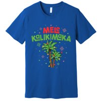 Mele Kalikimaka Hawaiian Christmas Palm Tree Lights Xmas Gift Premium T-Shirt