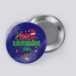 Mele Kalikimaka Hawaiian Christmas Palm Tree Lights Xmas Gift Button