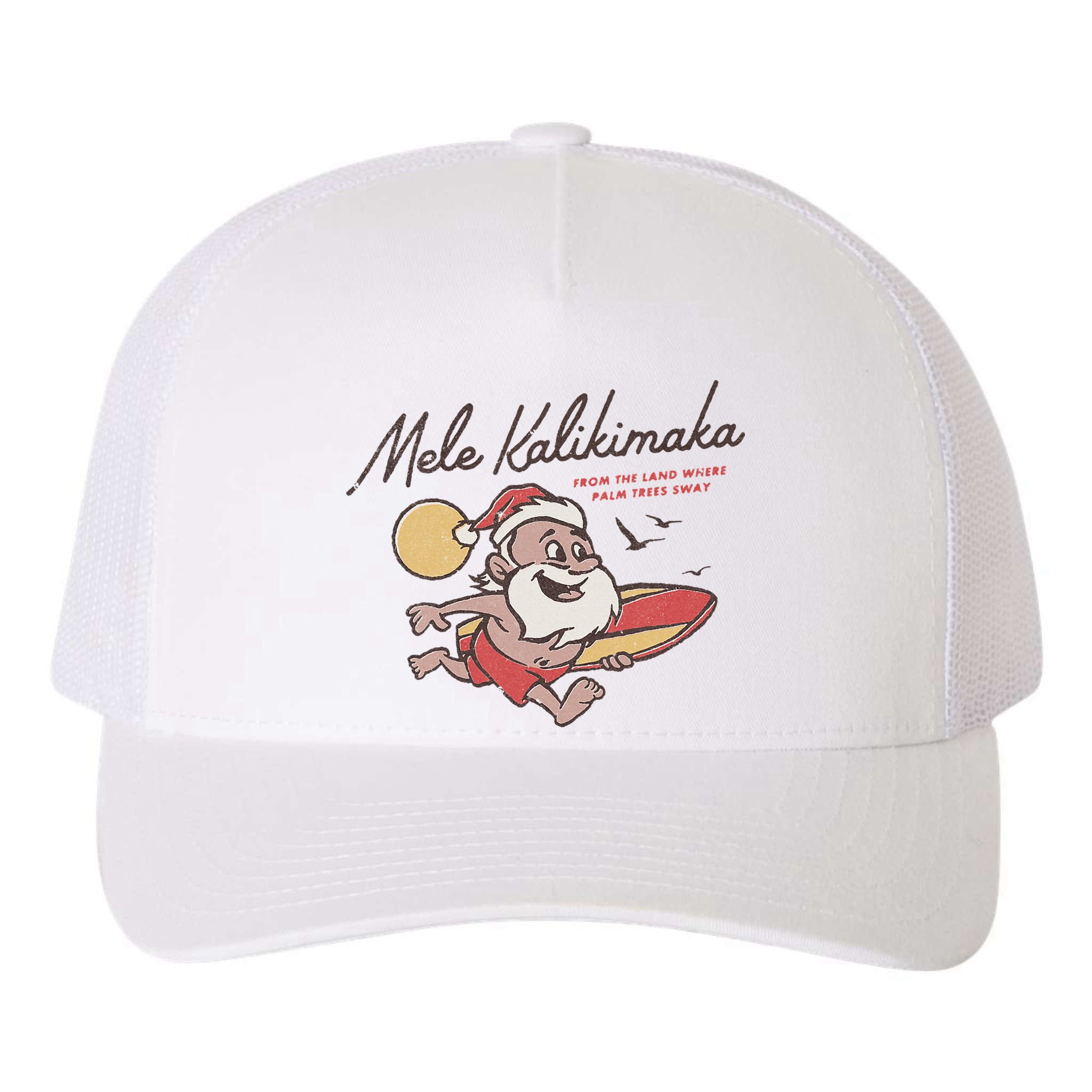 Mele Kalikimaka Hawaiian Christmas Mele Kalikimaka Yupoong Adult 5-Panel Trucker Hat