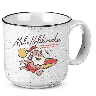 Mele Kalikimaka Hawaiian Christmas Mele Kalikimaka 15oz Campfire Ceramic Mug