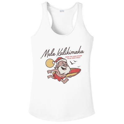Mele Kalikimaka Hawaiian Christmas Mele Kalikimaka Ladies PosiCharge Competitor Racerback Tank