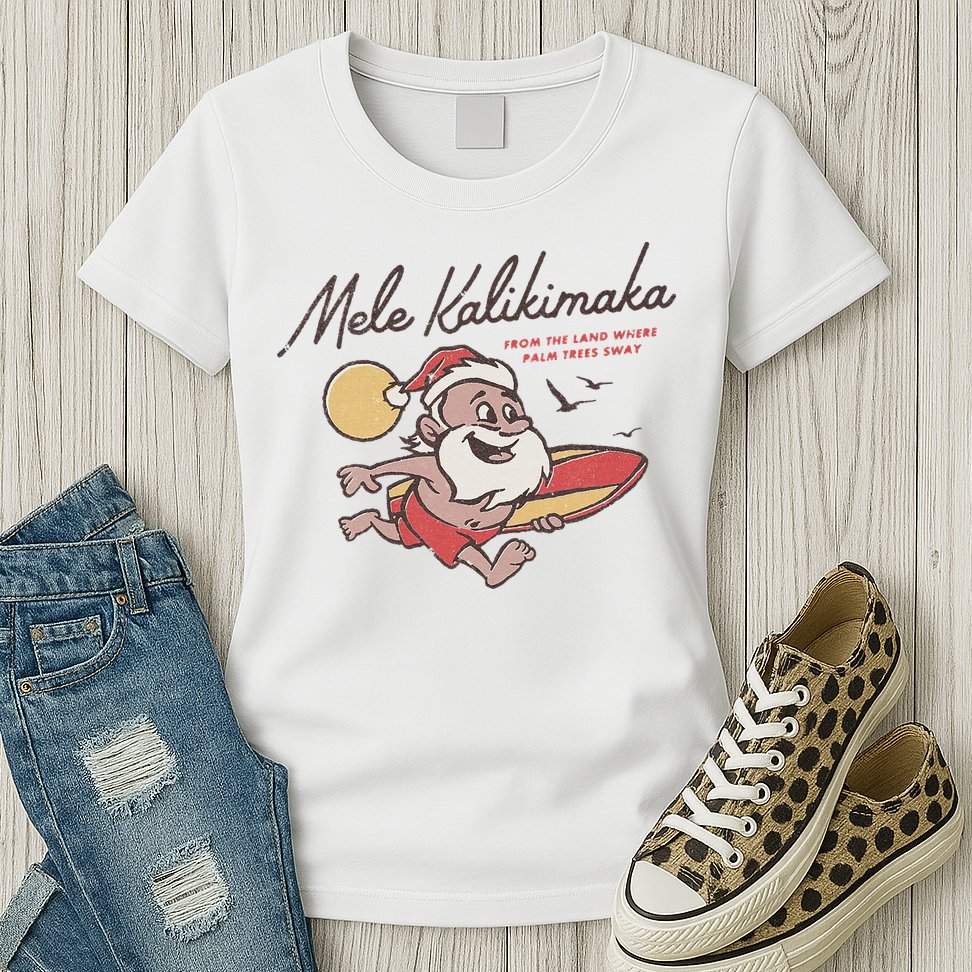Mele Kalikimaka Hawaiian Christmas Mele Kalikimaka Womens T-Shirt