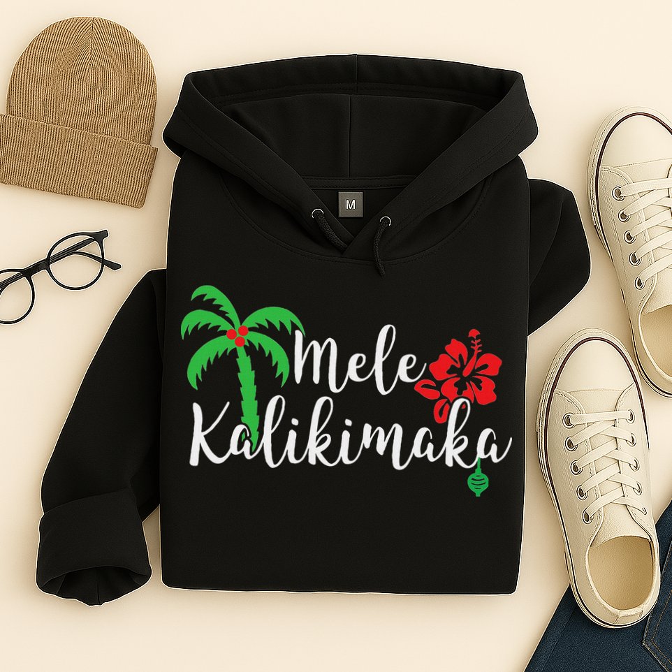 Mele Kalikimaka Hawaiian Merry Christmas Hoodie