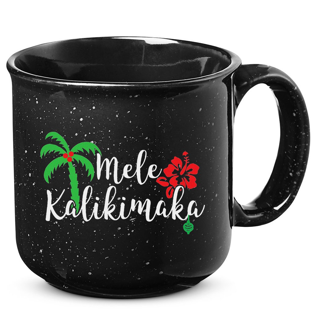 Mele Kalikimaka Hawaiian Merry Christmas 15oz Campfire Ceramic Mug