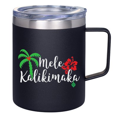 Mele Kalikimaka Hawaiian Merry Christmas 12oz Stainless Steel Coffee Mug