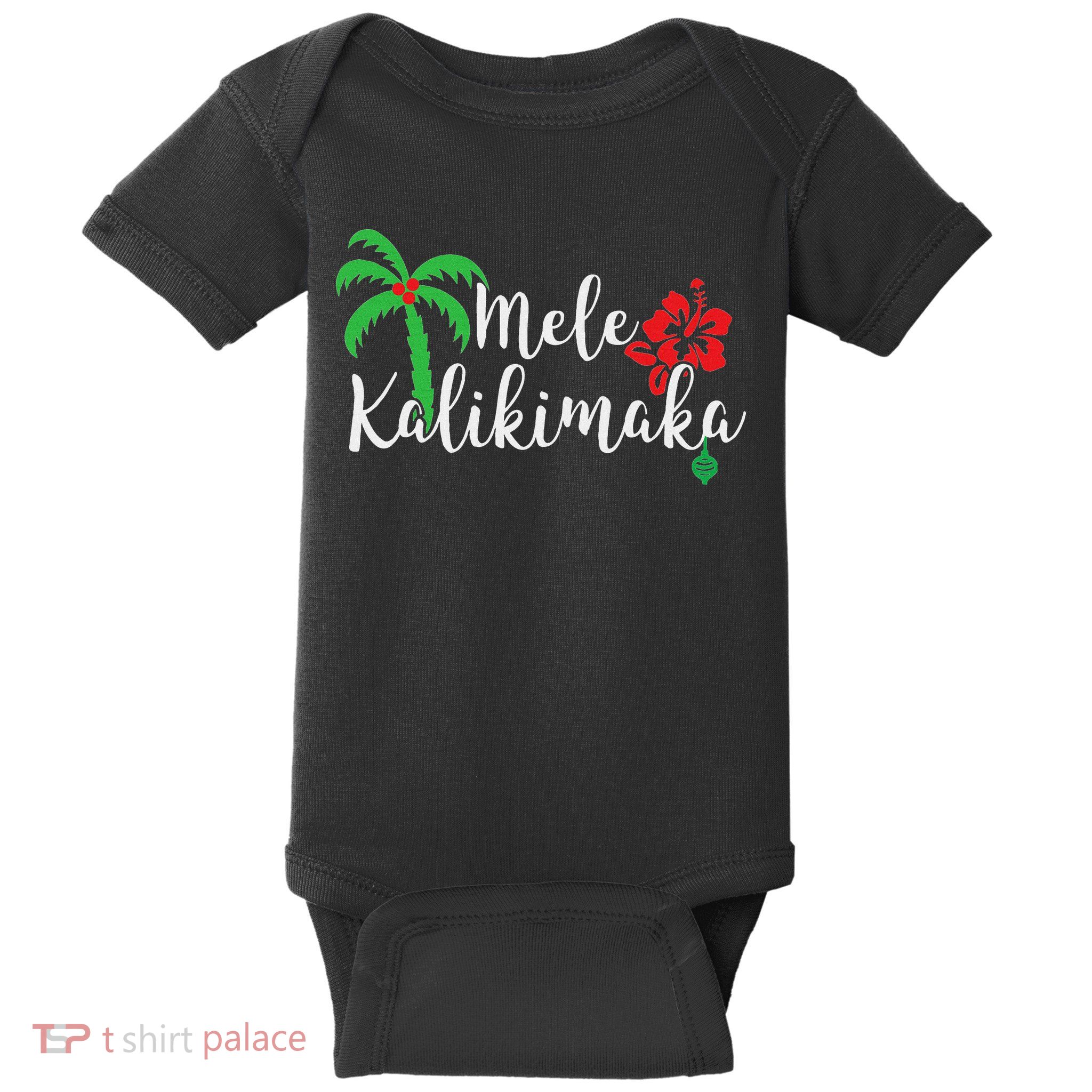 Mele Kalikimaka Hawaiian Merry Christmas Baby Bodysuit