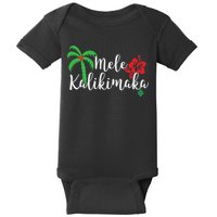 Mele Kalikimaka Hawaiian Merry Christmas Baby Bodysuit