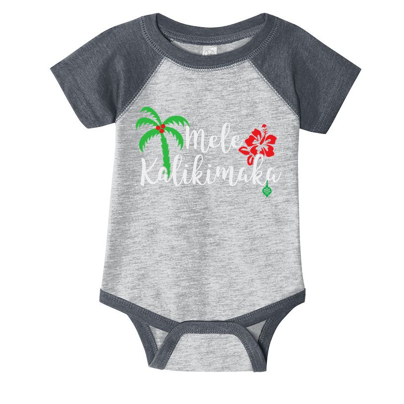Mele Kalikimaka Hawaiian Merry Christmas Infant Baby Jersey Bodysuit