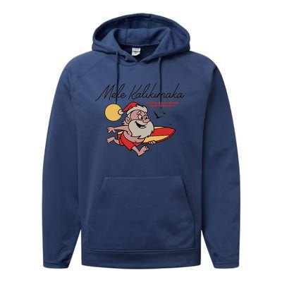 Mele Kalikimaka Hawaii Christmas Cute Gift Performance Fleece Hoodie