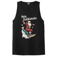 Mele Kalikimaka Hawaiian Christmas Surfing Santa Funny Gift PosiCharge Competitor Tank