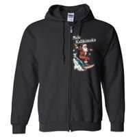 Mele Kalikimaka Hawaiian Christmas Surfing Santa Funny Gift Full Zip Hoodie