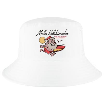 Mele Kalikimaka Hawaii Christmas Surfing Santa Cool Comfort Performance Bucket Hat