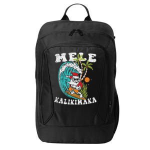 Mele Kalikimaka Hawaii Christmas Surfing Santa City Backpack