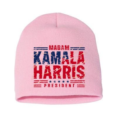 Madam Kamala Harris President Election 2024 Short Acrylic Beanie