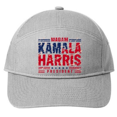 Madam Kamala Harris President Election 2024 7-Panel Snapback Hat