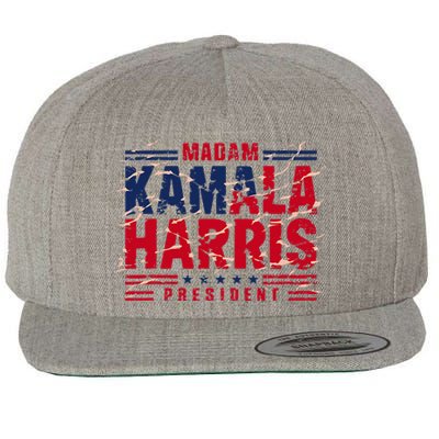 Madam Kamala Harris President Election 2024 Wool Snapback Cap