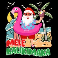 Mele Kalikimaka Hawaiian Christmas In Hawaii Beach Santa T-Shirt
