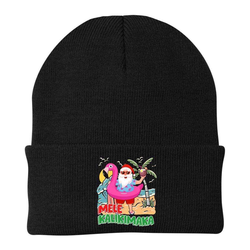 Mele Kalikimaka Hawaiian Christmas In Hawaii Beach Santa Beanie