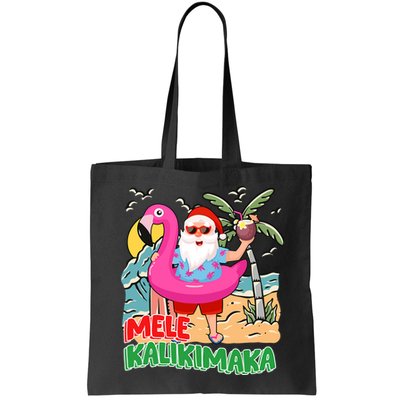 Mele Kalikimaka Hawaiian Christmas In Hawaii Beach Santa Bag