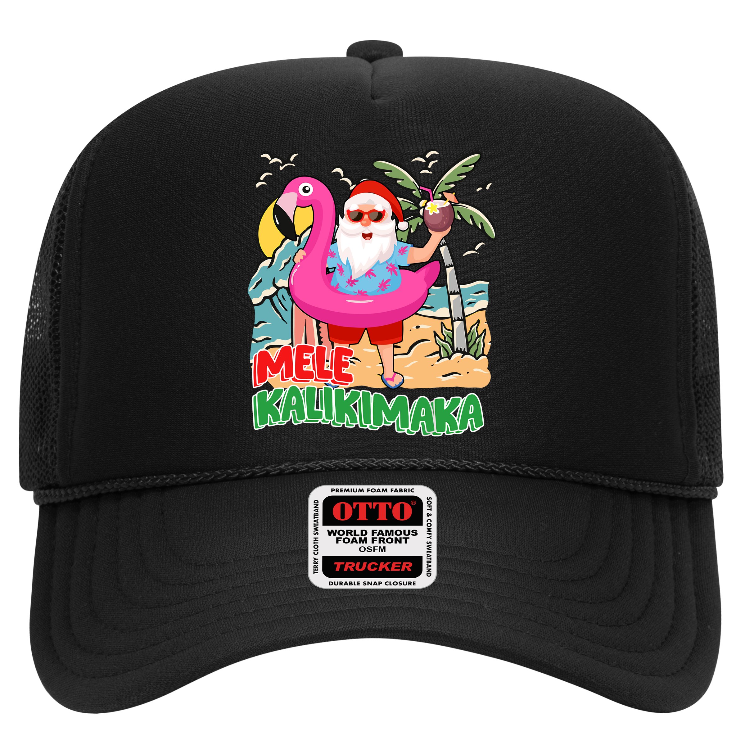 Mele Kalikimaka Hawaiian Christmas In Hawaii Beach Santa Hat