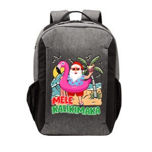 Mele Kalikimaka Hawaiian Christmas In Hawaii Beach Santa Vector Backpack