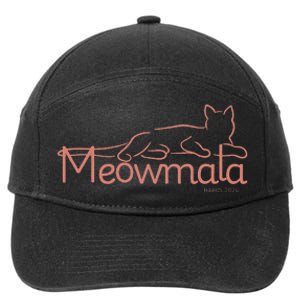 Meowmala Kamala Harris Cat Ladies 2024 Election 7-Panel Snapback Hat