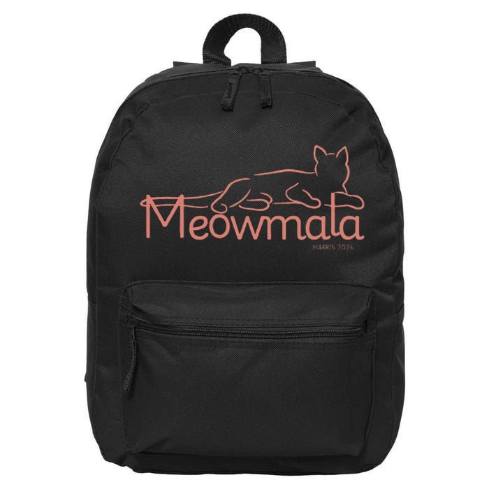 Meowmala Kamala Harris Cat Ladies 2024 Election 16 in Basic Backpack