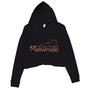 Meowmala Kamala Harris Cat Ladies 2024 Election Crop Fleece Hoodie