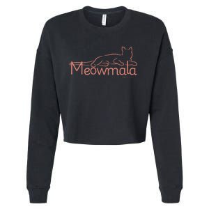 Meowmala Kamala Harris Cat Ladies 2024 Election Cropped Pullover Crew