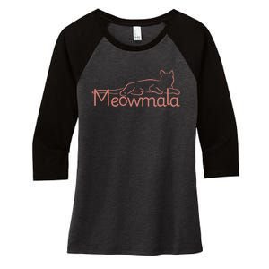 Meowmala Kamala Harris Cat Ladies 2024 Election Women's Tri-Blend 3/4-Sleeve Raglan Shirt