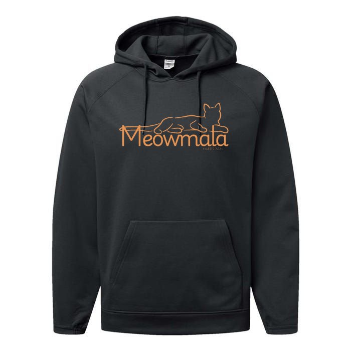 Meowmala Kamala Harris Cat Ladies 2024 Election Performance Fleece Hoodie