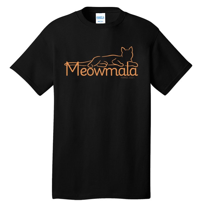 Meowmala Kamala Harris Cat Ladies 2024 Election Tall T-Shirt