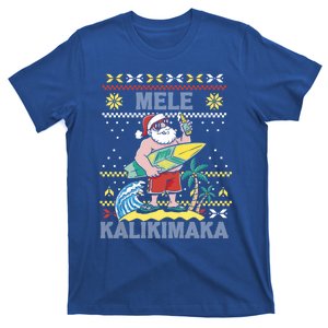 Mele Kalikimaka Hawaiian Christmas Hawaii Santa Tropical Gift T-Shirt