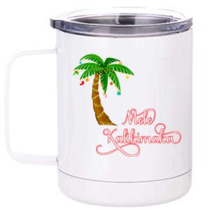 Mele Kalikimaka Hawaiian Christmas Gift 12 oz Stainless Steel Tumbler Cup