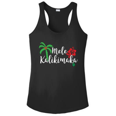 Mele Kalikimaka Hawaiian Merry Christmas Gift Ladies PosiCharge Competitor Racerback Tank