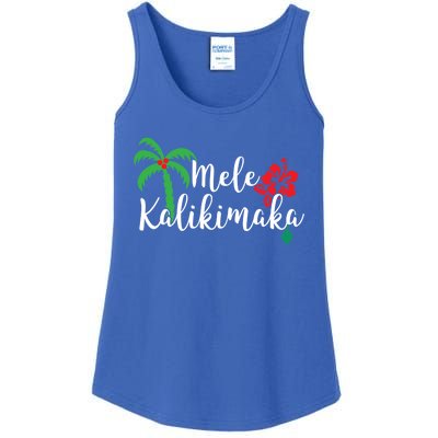 Mele Kalikimaka Hawaiian Merry Christmas Gift Ladies Essential Tank