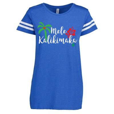 Mele Kalikimaka Hawaiian Merry Christmas Gift Enza Ladies Jersey Football T-Shirt