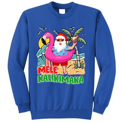 Mele Kalikimaka Hawaiian Christmas in Hawaii Beach Santa  Sweatshirt