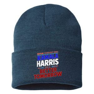 Madam Kamala Harris Vote For The Democratic Candidate 2024 Sustainable Knit Beanie