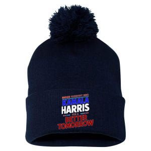 Madam Kamala Harris Vote For The Democratic Candidate 2024 Pom Pom 12in Knit Beanie