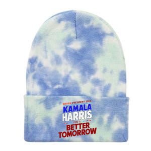 Madam Kamala Harris Vote For The Democratic Candidate 2024 Tie Dye 12in Knit Beanie