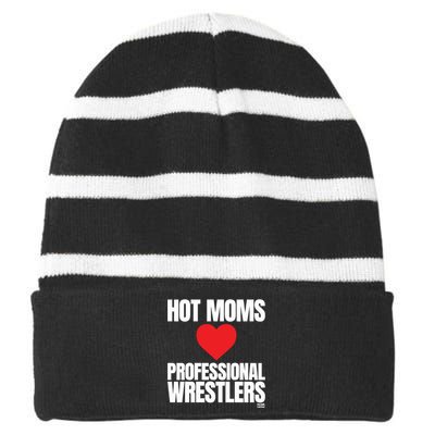 Maria Kanellis Hot Moms Love Professional Wrestlers Striped Beanie with Solid Band