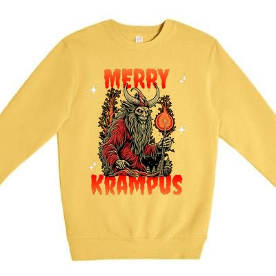 Merry Krampus Horror Ugly Christmas Gruss Vom Krampus Premium Crewneck Sweatshirt