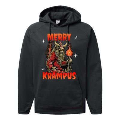 Merry Krampus Horror Ugly Christmas Gruss Vom Krampus Performance Fleece Hoodie