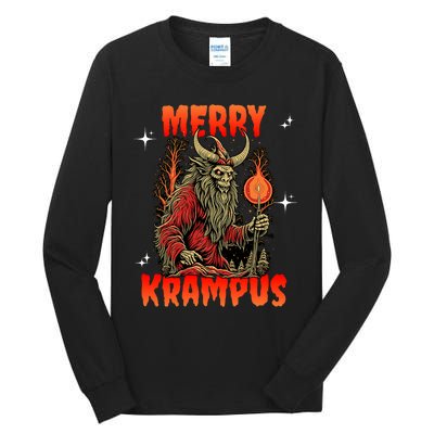 Merry Krampus Horror Ugly Christmas Gruss Vom Krampus Tall Long Sleeve T-Shirt